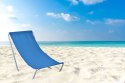 Leżak turystyczny plażowy składany OLEK - granatowy Leżak turystyczny plażowy składany OLEK - granatowy