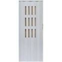 Drzwi harmonijkowe 001S BIAŁY DĄB MAT - 80 cm