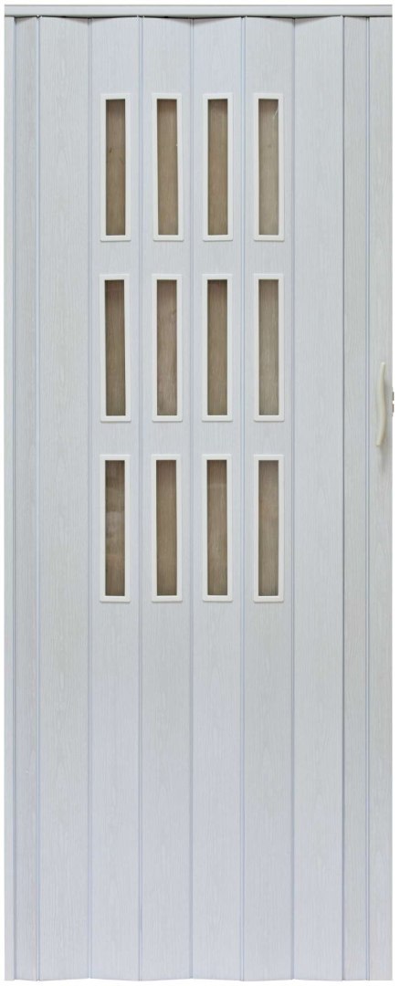 Drzwi harmonijkowe 001S BIAŁY DĄB MAT - 90 cm Drzwi harmonijkowe 001S BIAŁY DĄB MAT - 90 cm