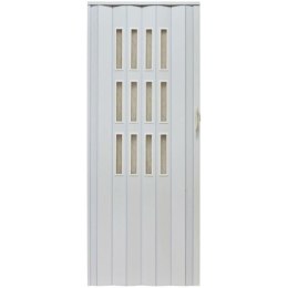 Drzwi harmonijkowe 001S BIAŁY MAT - 80 cm