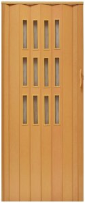 Drzwi harmonijkowe 001S BUK MAT - 90 cm
