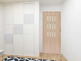 Drzwi harmonijkowe 001S DĄB SONOMA MAT - 100 cm