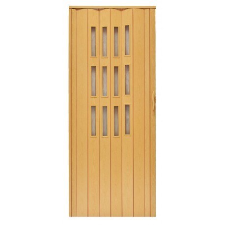 Drzwi harmonijkowe 001S JASNY DĄB MAT - 90 cm Drzwi harmonijkowe 001S JASNY DĄB MAT - 90 cm