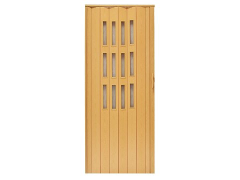 Drzwi harmonijkowe 001S JASNY DĄB MAT - 90 cm Drzwi harmonijkowe 001S JASNY DĄB MAT - 90 cm