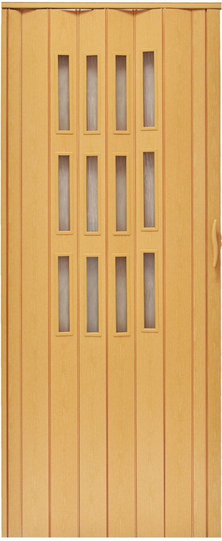 Drzwi harmonijkowe 001S JASNY DĄB MAT - 90 cm Drzwi harmonijkowe 001S JASNY DĄB MAT - 90 cm