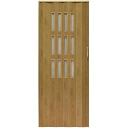 Drzwi harmonijkowe 001S JASNY DĄB MAT G - 100 cm