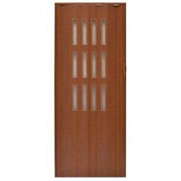 Drzwi harmonijkowe 001S MAHOŃ MAT - 90 cm
