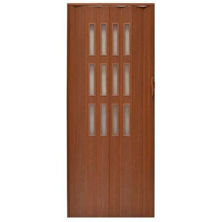 Drzwi harmonijkowe 001S MAHOŃ MAT - 90 cm Drzwi harmonijkowe 001S MAHOŃ MAT - 90 cm