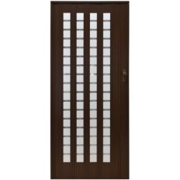 Drzwi harmonijkowe 015 B01 ORZECH MAT - 86 cm