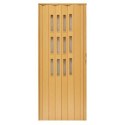 Drzwi harmonijkowe 001S JASNY DĄB MAT - 100 cm