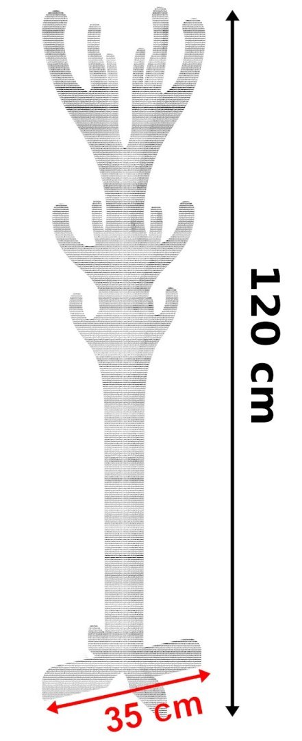 Wieszak dziecięcy na ubrania drzewko Rudolf 160cm czarny Wieszak dziecięcy na ubrania drzewko Rudolf 160cm czarny