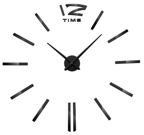 Zegar ścienny Diy Apis 65-120 cm czarny 3D Zegar ścienny Diy Apis 65-120 cm czarny 3D