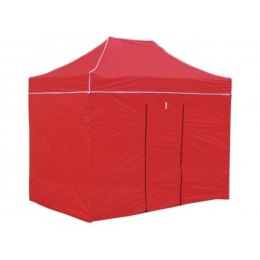 Pawilon handlowy ekspresowy - 2x3 m - 4 ściany - czerwony
