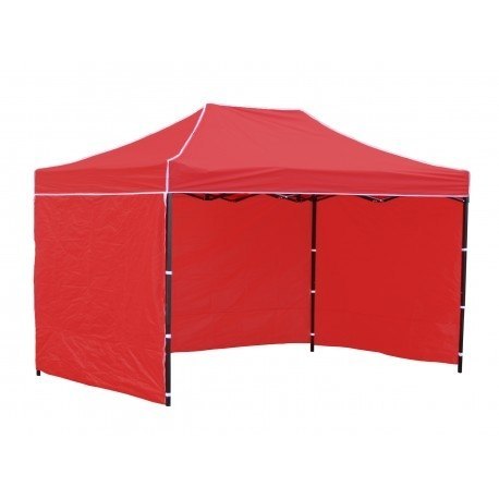 Pawilon handlowy ekspresowy - 3x4,5 m - 3 ściany - czerwony Pawilon handlowy ekspresowy - 3x4,5 m - 3 ściany - czerwony