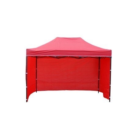 Pawilon handlowy ekspresowy - 3x4,5 m - 3 ściany - czerwony Pawilon handlowy ekspresowy - 3x4,5 m - 3 ściany - czerwony