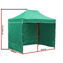 Pawilon handlowy ekspresowy - 3x4,5 m - 4 ściany - niebieski