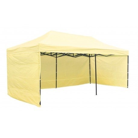 Pawilon handlowy ekspresowy - 3x6 m - 3 ściany - beżowy Pawilon handlowy ekspresowy - 3x6 m - 3 ściany - beżowy