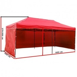 Pawilon handlowy ekspresowy - 3x6 m - 4 ściany - beżowy