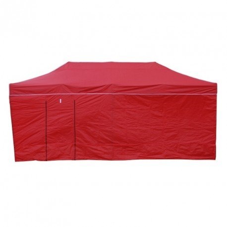 Pawilon handlowy ekspresowy - 3x6 m - 4 ściany - czerwony Pawilon handlowy ekspresowy - 3x6 m - 4 ściany - czerwony