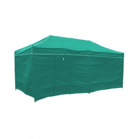 Pawilon handlowy ekspresowy - 3x6 m - 4 ściany - zielony Pawilon handlowy ekspresowy - 3x6 m - 4 ściany - zielony
