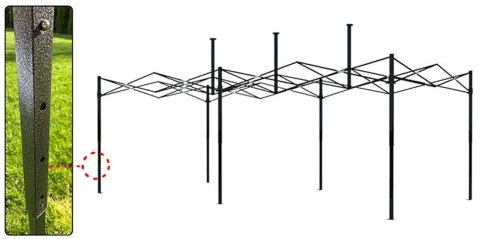 Pawilon handlowy ekspresowy - 3x6 m - niebieski Pawilon handlowy ekspresowy - 3x6 m - niebieski