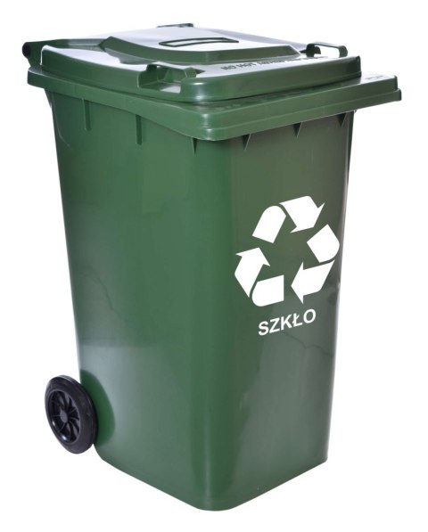 Pojemnik na odpady 240L kosz zielony Pojemnik na odpady 240L kosz zielony