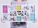 Fotoramka na 10 zdjęć Friends biała Fotoramka na 10 zdjęć Friends biała