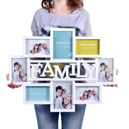 Fotoramka na 8 zdjęć Family biała