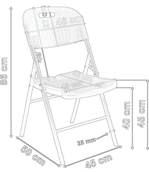 Zestaw cateringowy RATTAN stół 180 cm + 6 krzeseł Zestaw cateringowy RATTAN stół 180 cm + 6 krzeseł