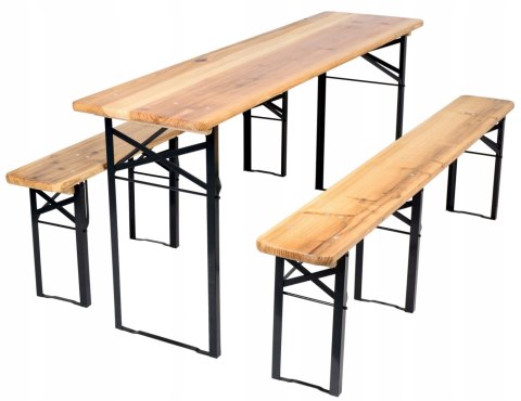 Zestaw ogrodowy piwny stół 170 cm + 2 ławki Zestaw ogrodowy piwny stół 170 cm + 2 ławki