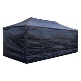 Pawilon handlowy ekspresowy - 3x6 m - 4 ściany - czarny