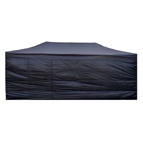 Pawilon handlowy ekspresowy - 3x6 m - 4 ściany - czarny Pawilon handlowy ekspresowy - 3x6 m - 4 ściany - czarny