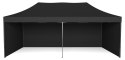 Pawilon handlowy ekspresowy - 3x6 m - czarny