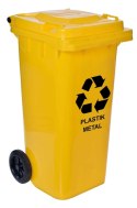 Pojemnik na odpady 120L kosz - żółty Pojemnik na odpady 120L kosz - żółty