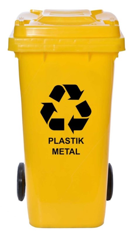 Pojemnik na odpady 120L kosz - żółty Pojemnik na odpady 120L kosz - żółty
