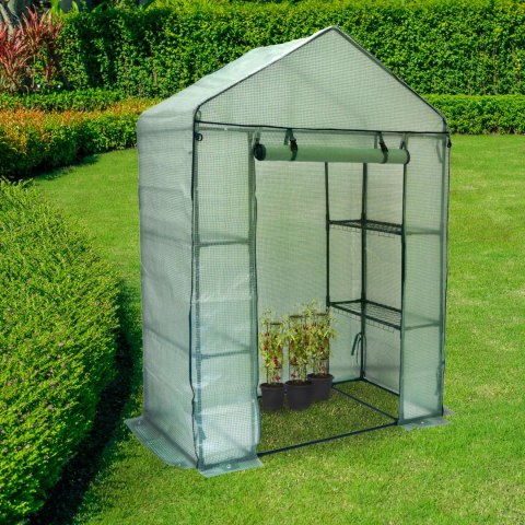 Szklarnia ogrodowa 4 półki - 2 regały 140x73x200 cm Szklarnia ogrodowa 4 półki - 2 regały 140x73x200 cm