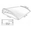 Daszek plastikowy Roofus 100x150 - czarny