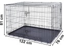 Klatka metalowa dla zwierząt SALUKI 122 x 76 x 81 cm