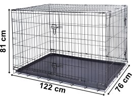 Klatka metalowa dla zwierząt SALUKI 122 x 76 x 81 cm