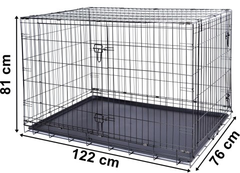 Klatka metalowa dla zwierząt SALUKI 122 x 76 x 81 cm Klatka metalowa dla zwierząt SALUKI 122 x 76 x 81 cm