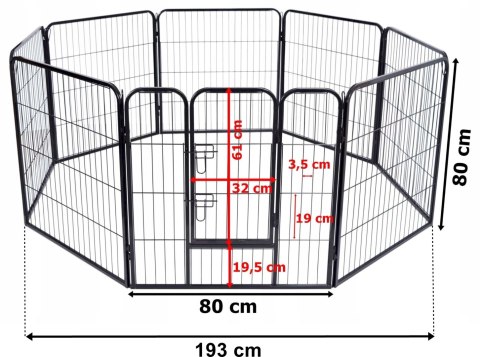 Kojec metalowy hodowlany dla zwierząt 80 cm Kojec metalowy hodowlany dla zwierząt 80 cm