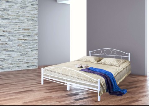 Łóżko metalowe Arrigo 140x200 - białe Łóżko metalowe Arrigo 140x200 - białe