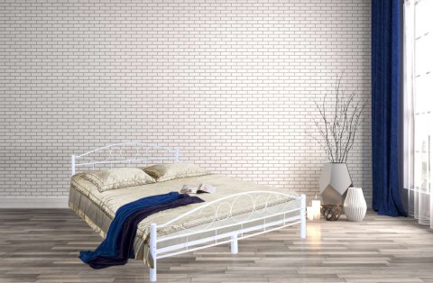 Łóżko metalowe Arrigo 140x200 - białe Łóżko metalowe Arrigo 140x200 - białe