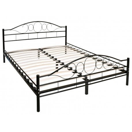 Łóżko metalowe Arrigo 140x200 - czarne Łóżko metalowe Arrigo 140x200 - czarne