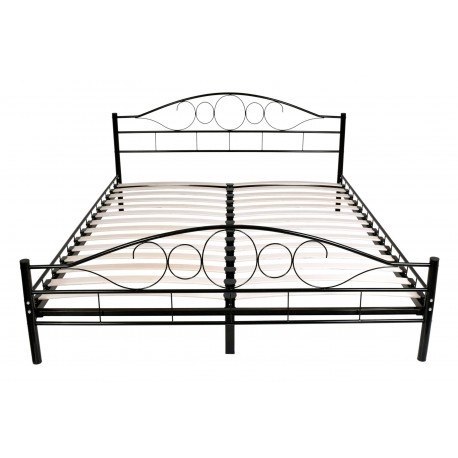 Łóżko metalowe Arrigo 140x200 - czarne Łóżko metalowe Arrigo 140x200 - czarne