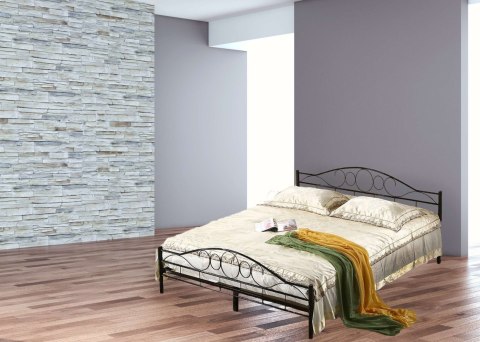 Łóżko metalowe Arrigo 140x200 - czarne Łóżko metalowe Arrigo 140x200 - czarne