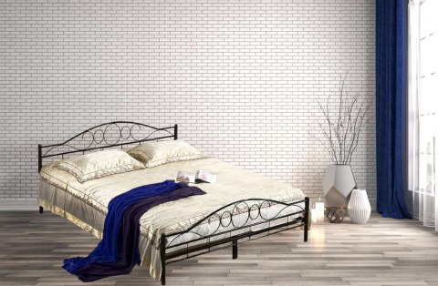 Łóżko metalowe Arrigo 140x200 - czarne Łóżko metalowe Arrigo 140x200 - czarne