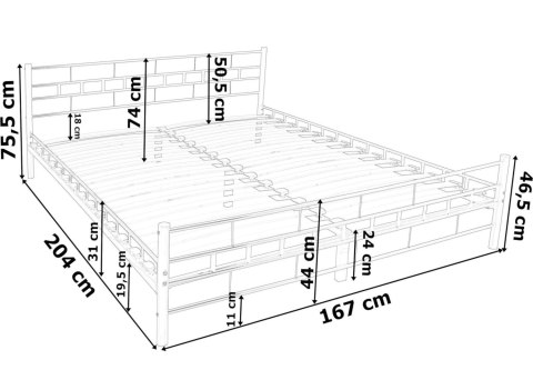 Łóżko metalowe Flavio 160x200 - białe Łóżko metalowe Flavio 160x200 - białe
