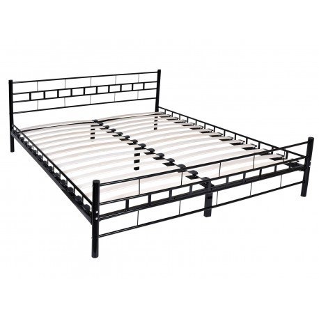 Łóżko metalowe Flavio 160x200 - czarne Łóżko metalowe Flavio 160x200 - czarne