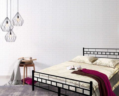 Łóżko metalowe Flavio 160x200 - czarne Łóżko metalowe Flavio 160x200 - czarne